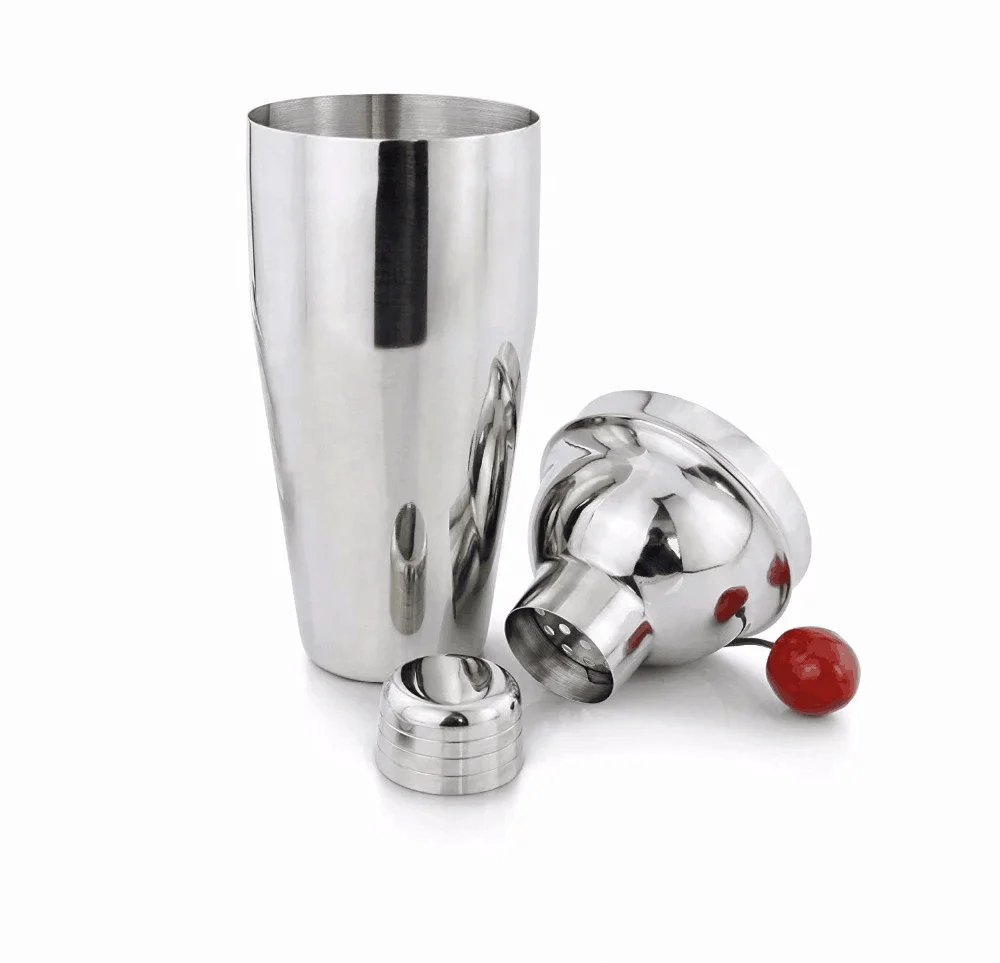 Wholesale Bar tools 550ml stainless steel 5pcs cocktail shaker set for Home barware Martini bartending kit