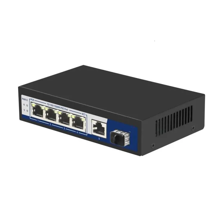 Factory Price Support VLAN 1Gbps 5 Port 100M Ethernet POE Switch