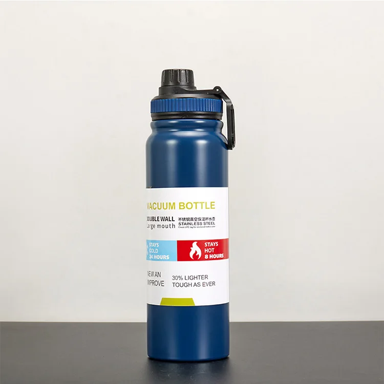 New Straight Space Jug 304 Stainless Steel Outdoor Sports Water Bottle BPA Free