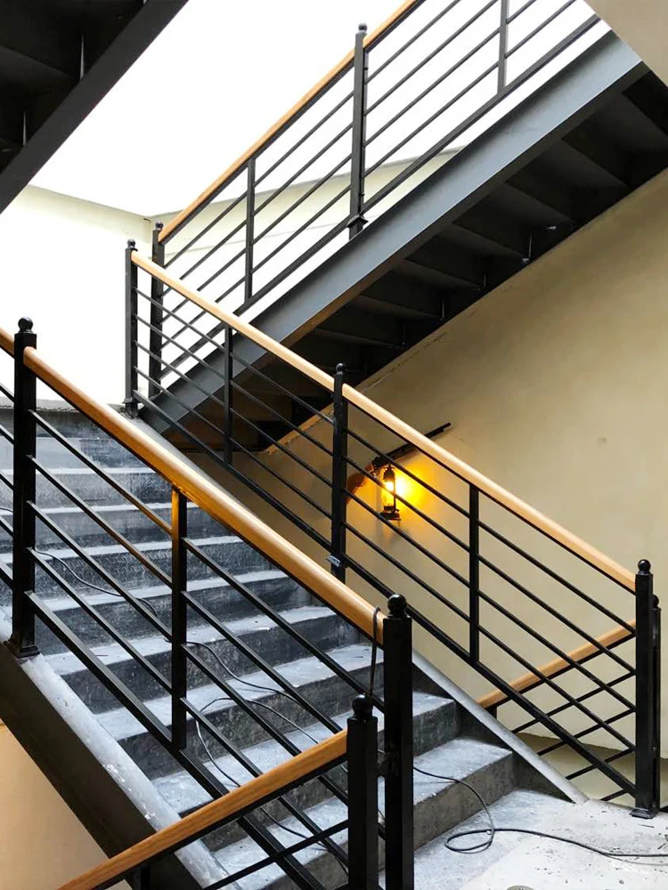 Handrails Adjustable Indoor Railing Kit Fittings Design Modern Wrought Iron Metal Steel Brackets Stairs Balustrades & Handrails