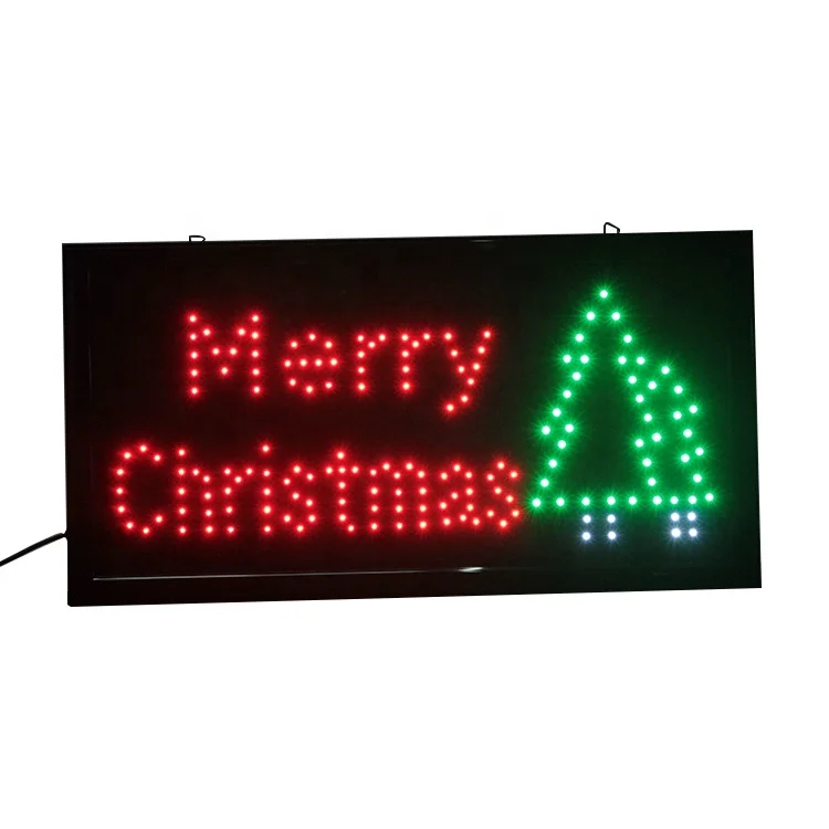 Factory 2021 hot sale merry christmas advertising led sign