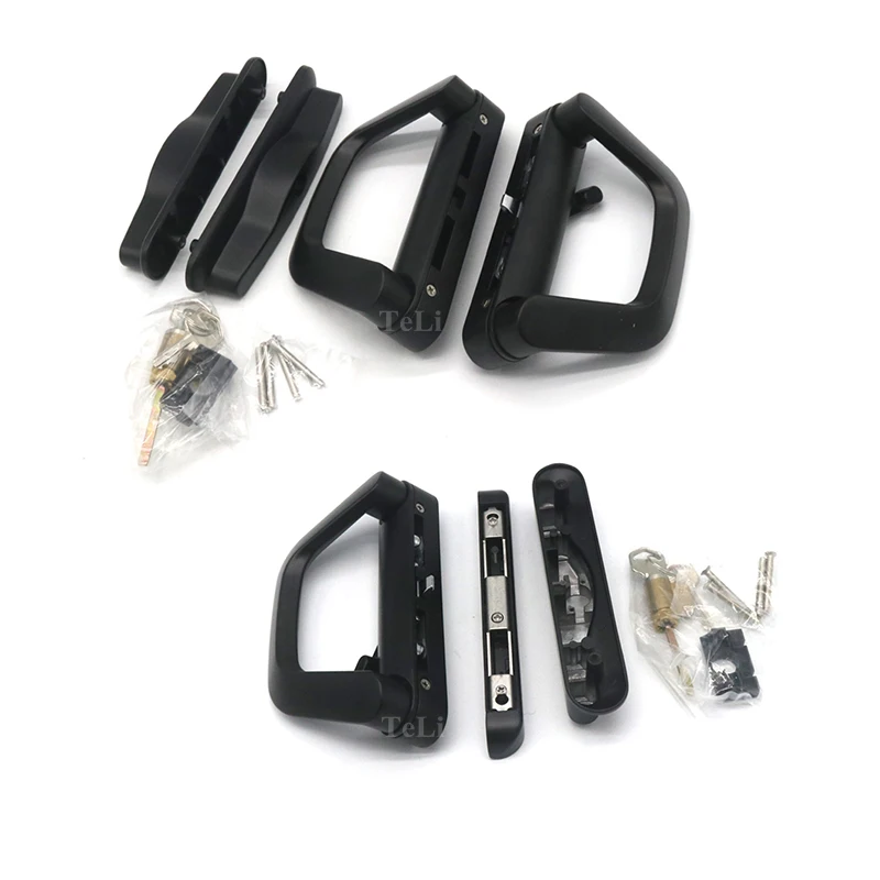 Sliding Door Hardware Accessories Black Plastic Sliding Door Handles