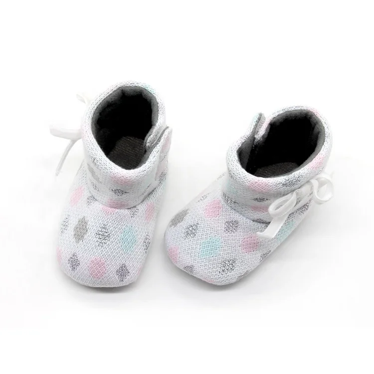 Factory Price Winter Toddler Baby Cotton Booties Soft Sole Sock Shoes