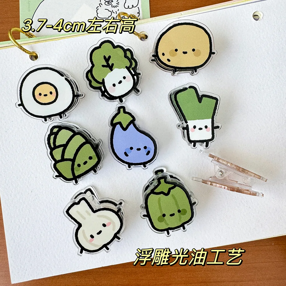 Gifts sealing vegetable shape PP clip mini cartoon cute sticky note binder