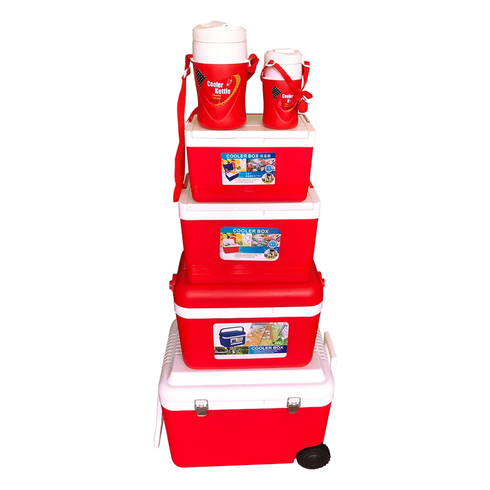 Wholesale Camping Cooler Box Portable  Insulated Reusable Durable BBQ Camping Sports Kettle Set Camping Ice Coolers Boxs Set