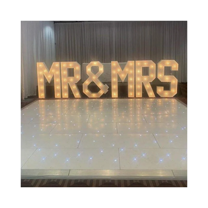 Lumineuse Mirror Video Light Wireless  Wedding Decoration 3D Infinity LED Toughened Glass IPAD Control LED Dance Floor Display