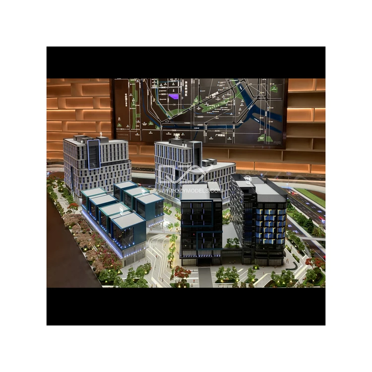 Высокое качество 1:100 архитектурная модель для выставочного зала Guangzhou Yunku Innovation Valley 4000K Worm White