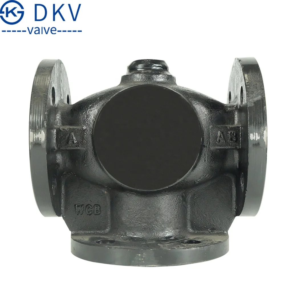 DKV electric control valve DN40 WCB 2-way control valve for Hot Oil Steam 3 way Proportional Control Globe Valve