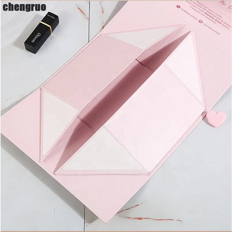 Chengruo Stock Emballage Bolsas Personalizadas Foldable Book Style Magnetic Closure Gift Paper Box Packaging