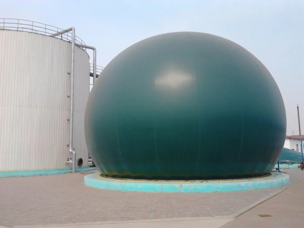 China Long lifetime PVC biogas balloon Storage Double membrane bio gas holder