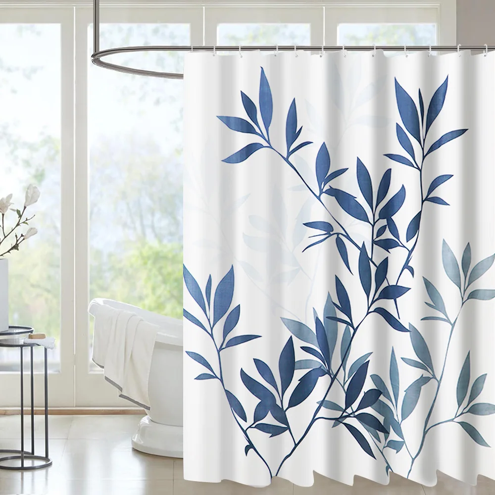 Cross-border 3D digital direct injection technology bamboo shower curtain bathroom partition curtain