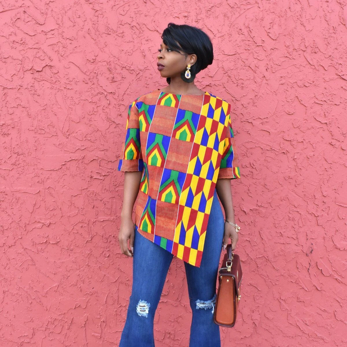 
Wholesale African Print Women Top New Africa Clothing For Ladies 