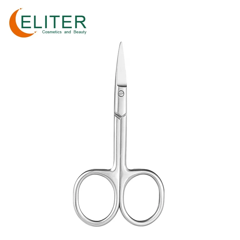 Eliter In Stock Stainless Steel Scissors For Manicure Scissor Curved Blade Super Slim Manicure Manicure Pedicure Scissor
