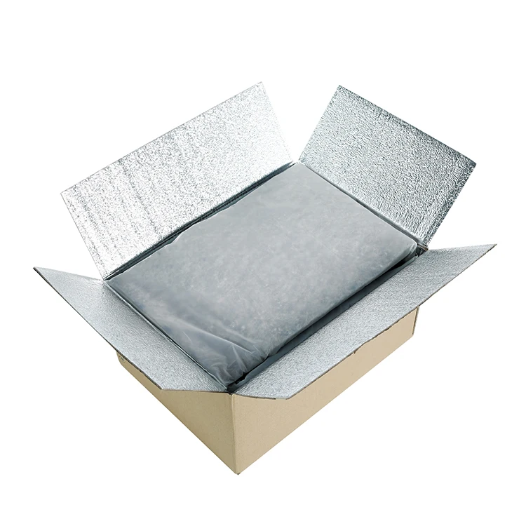 silver custom 100% biodegradable wool box liner thermal insulated bubble mailer for cold chain shipping