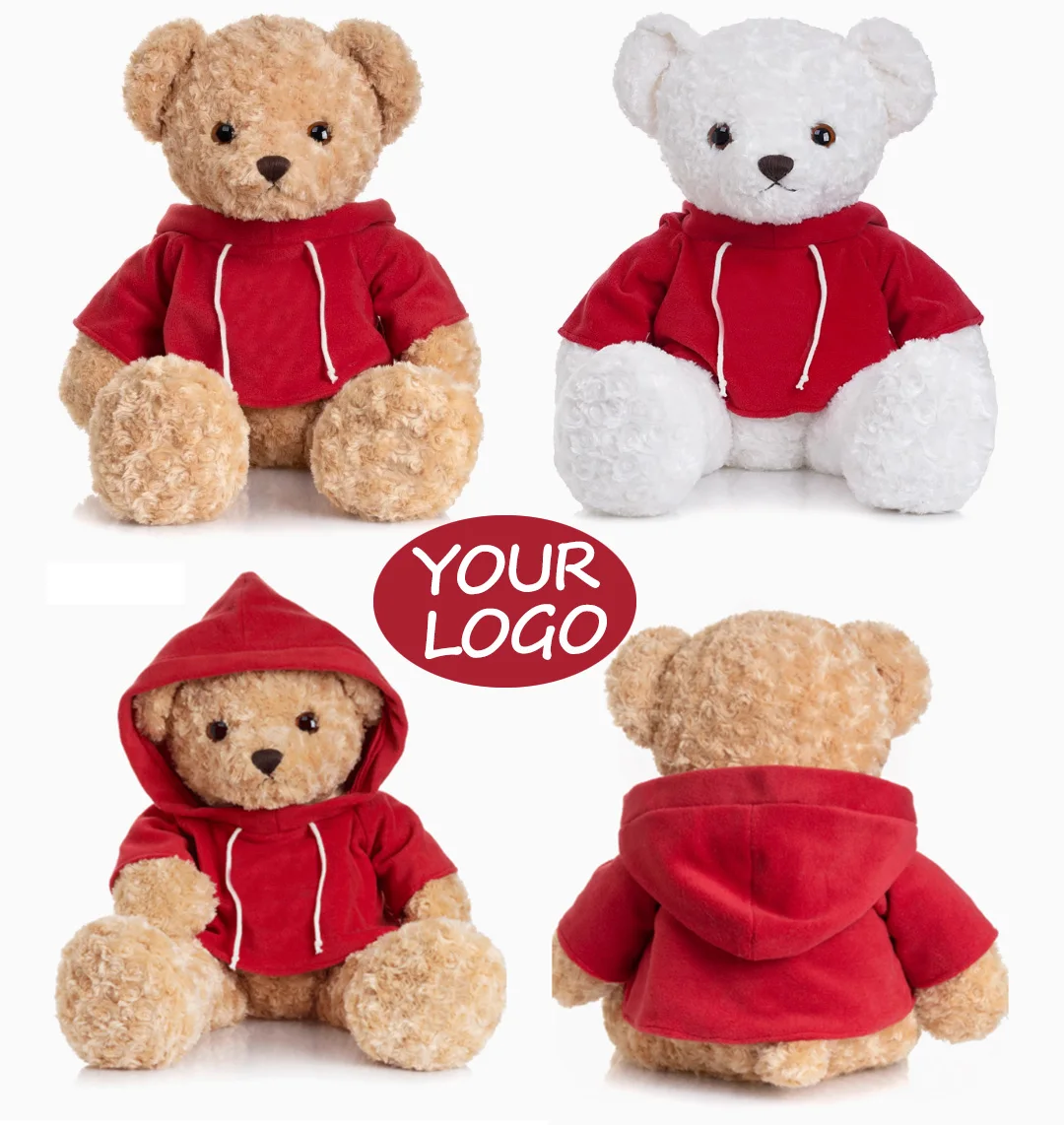 Wholesale Custom Personalized LOGO Plush Soft Teddy Bear Toys With T shirts  Kids Cartoon Stuffed Animal Plush Teddy Bear