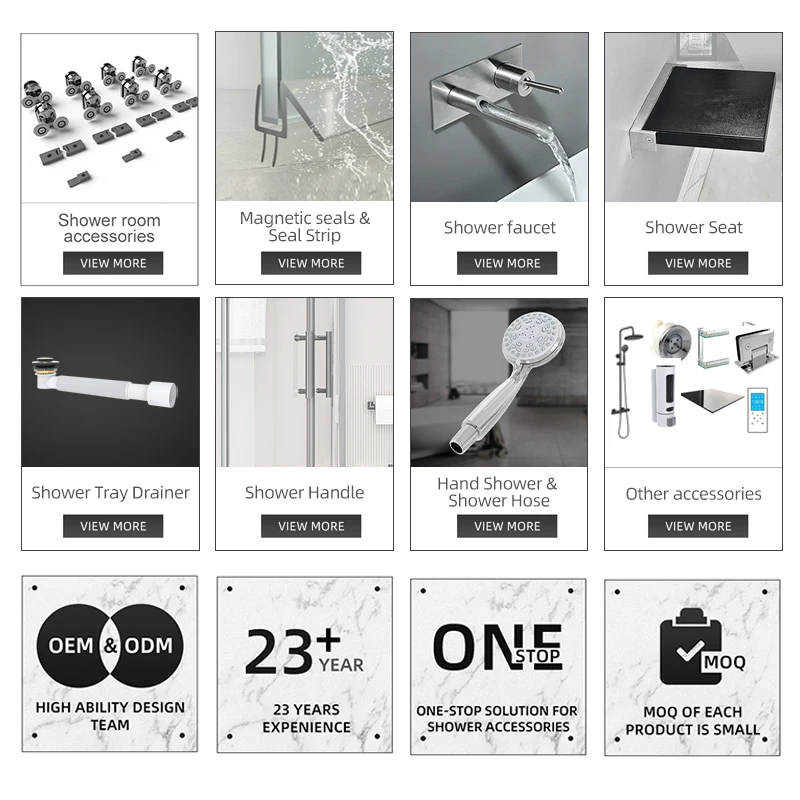 Hydrorelax supports the customization of various popular styles of shower door knob