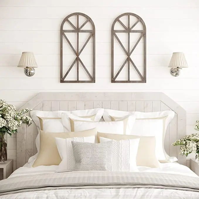 Деревянная рама для окна, набор из 2 предметов для украшения стен, оптом