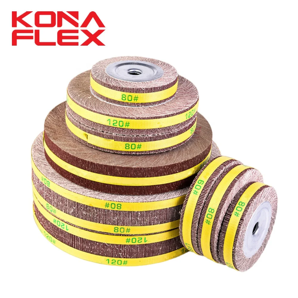 Konaflex Abrasive Cloth Flap Wheel With  Center Core For Grinding&Polishing Metal/Stainless Steel /Alloy