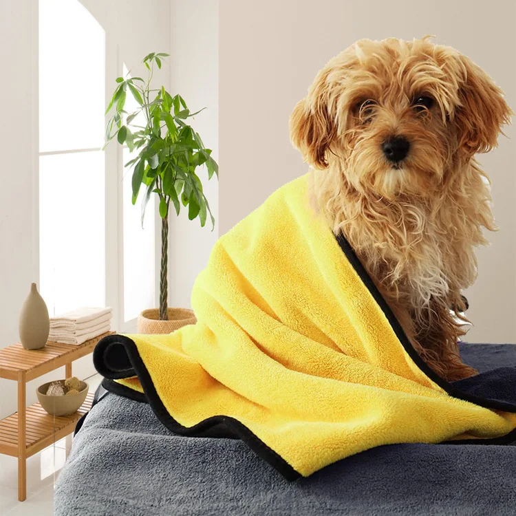 Hot selling Cleaning Bath Fast Drying Super Absorbent Pet Dog Bath Robe Towel drying super soft microfiber pet towel