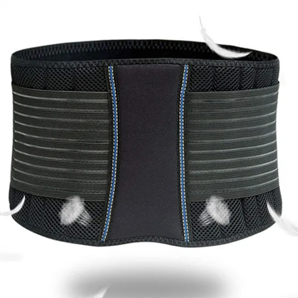 Lower Back Brace Support Belt  Lumbar Protects Relieves Back Pain With Dual Adjustable Straps Breathable Mesh