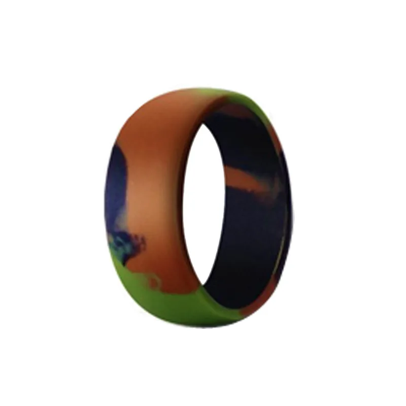 7 pack Silicone Rings silicone wedding band rings high quality custom silicone rings men 8.7 mm width 2.5 mm thickness