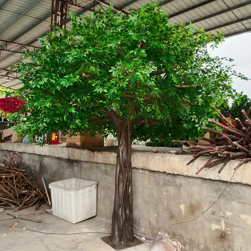 Hot sale indoor and outdoor decoration FRP large artificial banyan tree