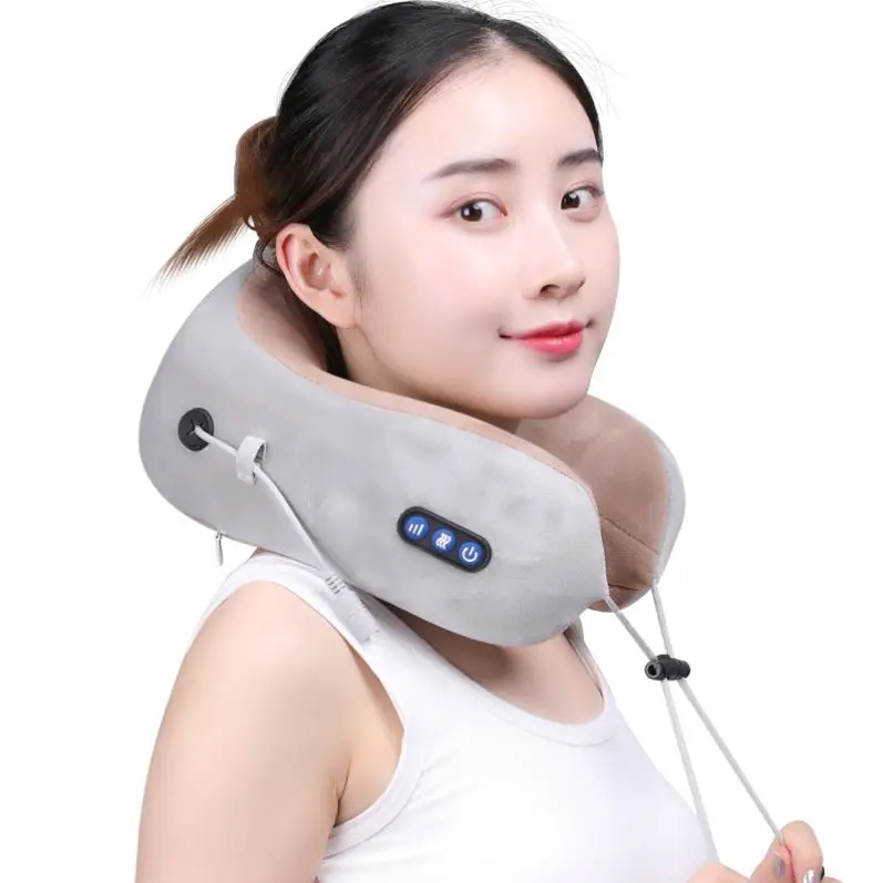 Hot Product Vibrating Portable Car Home Electric Neck Shiatsu Massage Pillow