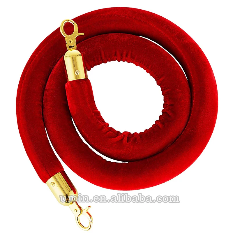 Polished Brass Traditional Rope Stanchions for Crowd Control