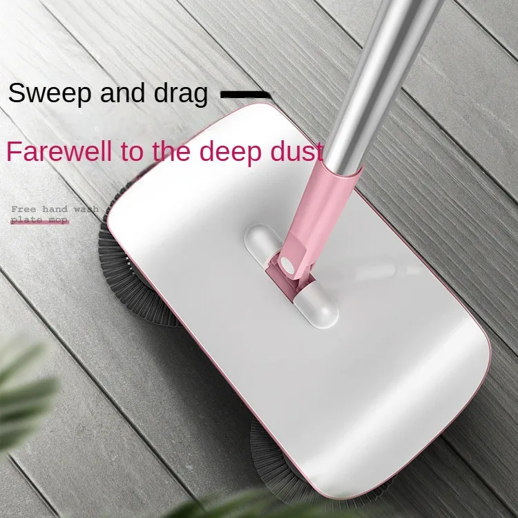 New Sweeping Machine Hand Push Stainless Steel Handle Household Floor Cleaning Sweeper