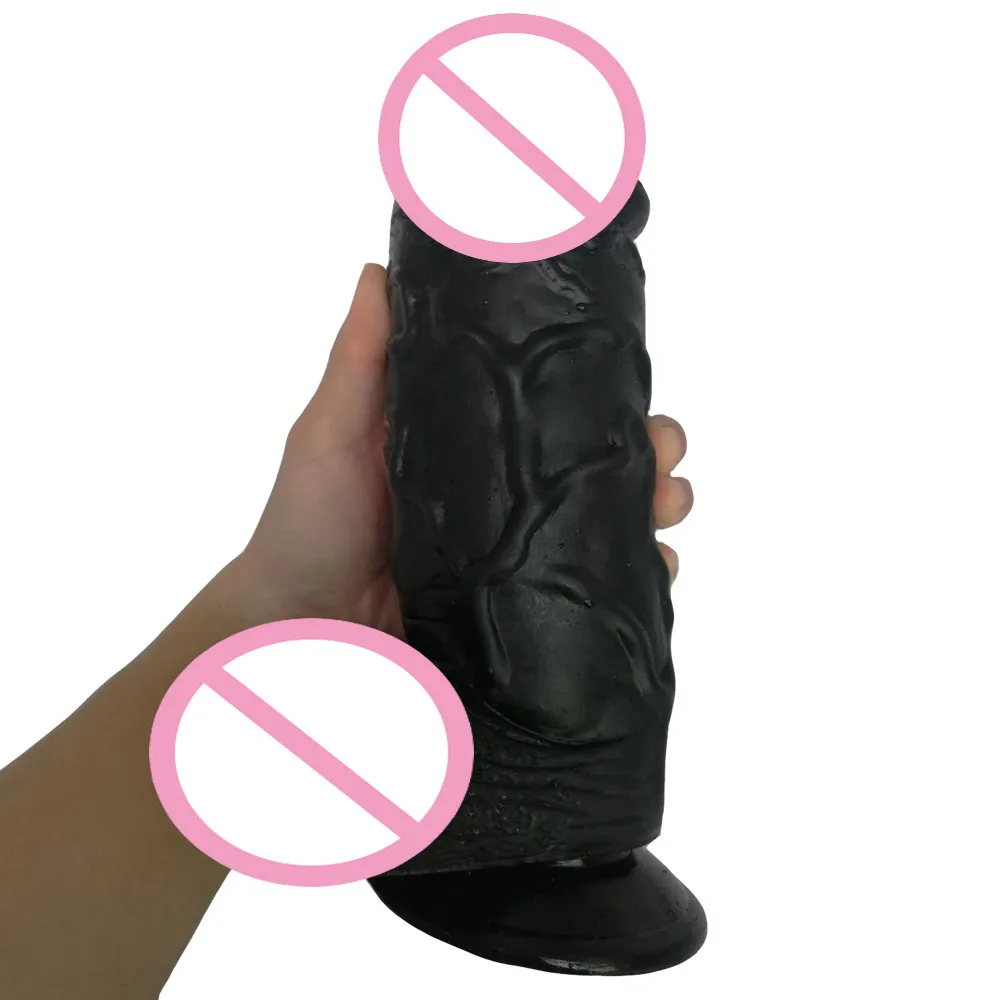 Super Big Cock Realistic Thick Dildo Flesh Penis Large Female Sex Product 24 * 7cm Huge Dick With Suction Cup