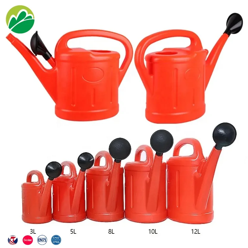 3L, 5L, 8L, 10L ,12L large capacity plastic Garden Water Cans Watering Can pot with Removable Nozzle customizable color