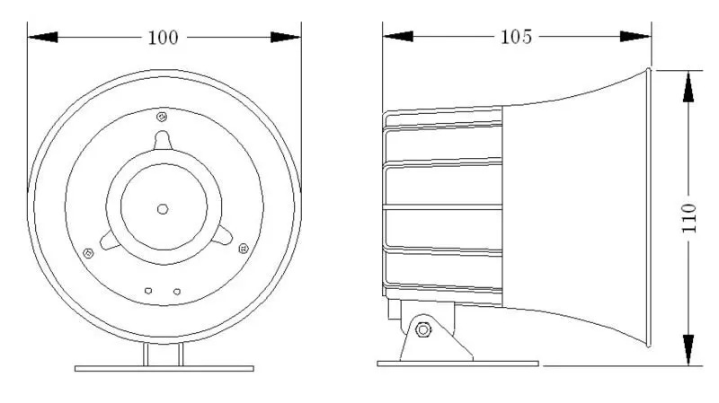 Backup Warning Alarm 1 or 2 Tone   Electronic Siren 12V  Siren Horn