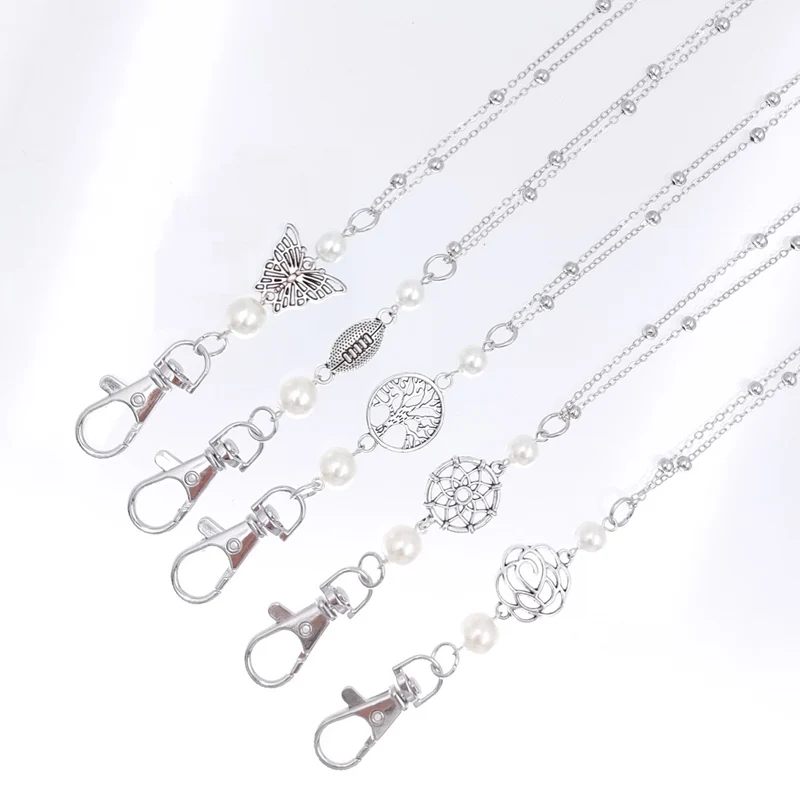 Шнурок для учеников с держателем для удостоверения личности, сплав, очаровательное дерево жизни, Ловец снов, подвесные шнурки для ключей, милый шнурок, брелок, ожерелье