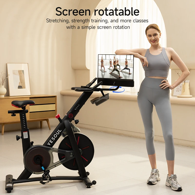 OEM ODM Bodybuilding Fitness Bicycle Professional Home Gym Spinning Bike With Large Screen