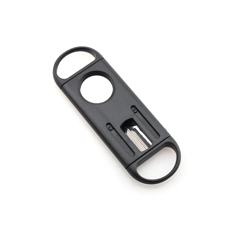 Custom Logo Cigar Knife Cutter Factory-Made Plastic Stainless Steel Cigar Accessories for Cigar Enthusiasts
