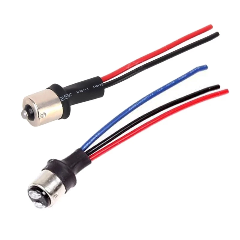 1156 1157 Bulb Extend Line Socket Connector BAY15D BA15S Male Adapter For Car LED Light DIY Wiring Harness