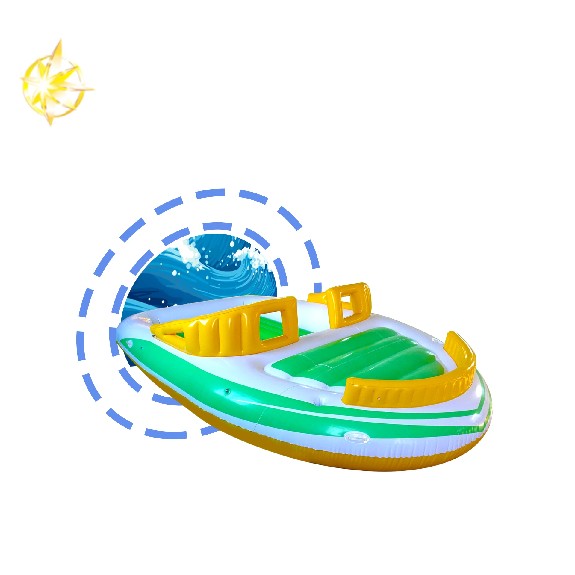 6 Person Huge Party Island Boat,Inflatable floating island, inflatable bay breeze boat party floating island river raft