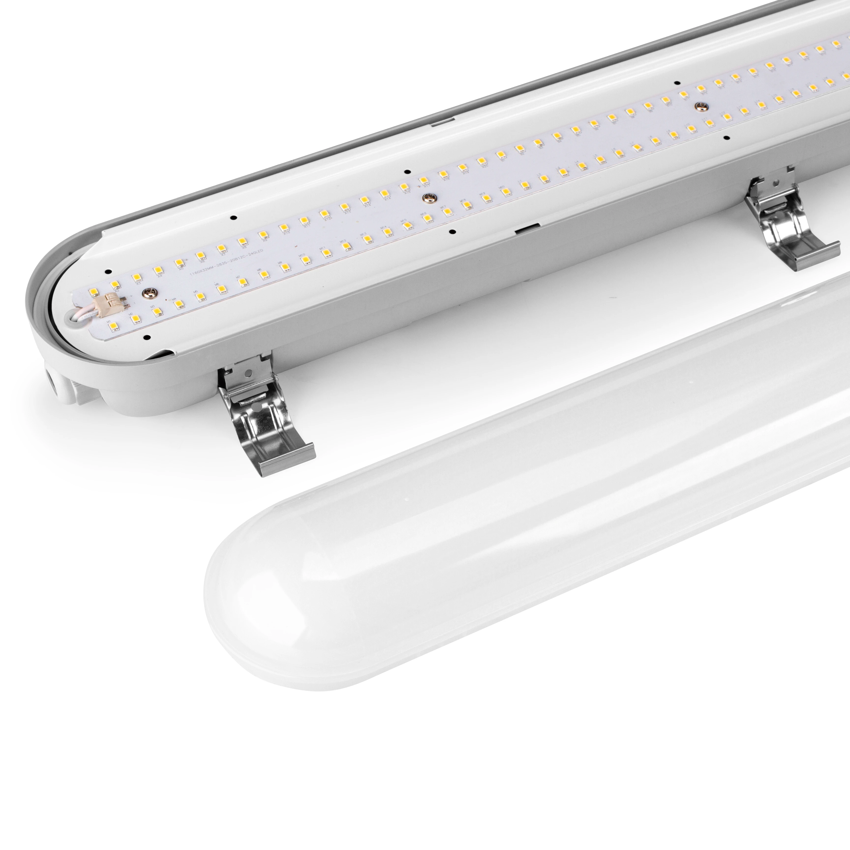 1.2m 1.5m 60w 50w 55w 36w 20w ip65 ip66 pc housing linear flat batten industrial emergency led tri-proof light