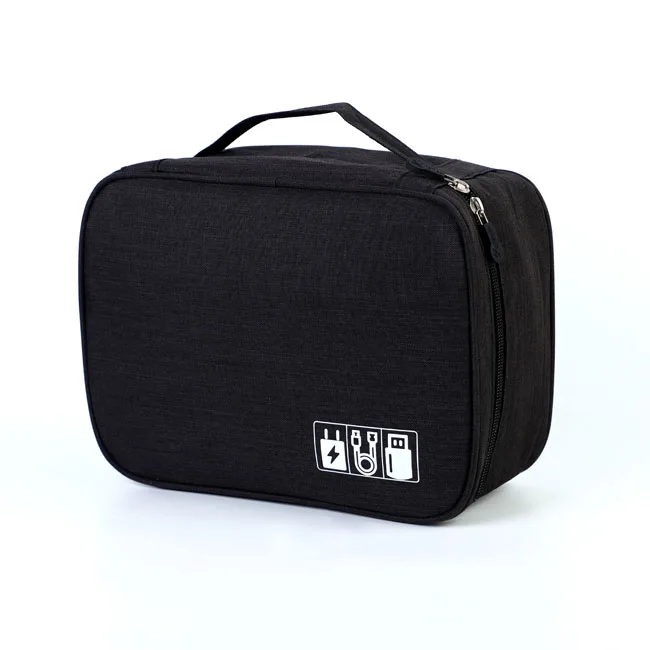 Travel portable data cable storage bag multi-functional Korean version of portable digital headphones mobile charger bag
