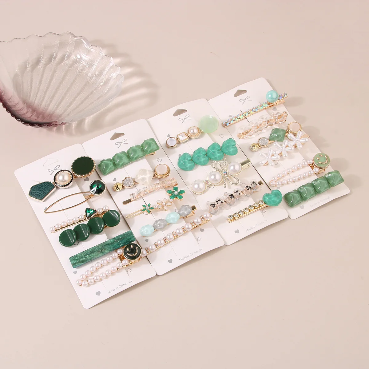 New Lovely Pearl Hairpin Set Diamond Side Hair Clip for Women Girl One-line Headwear Accessories Wholesale