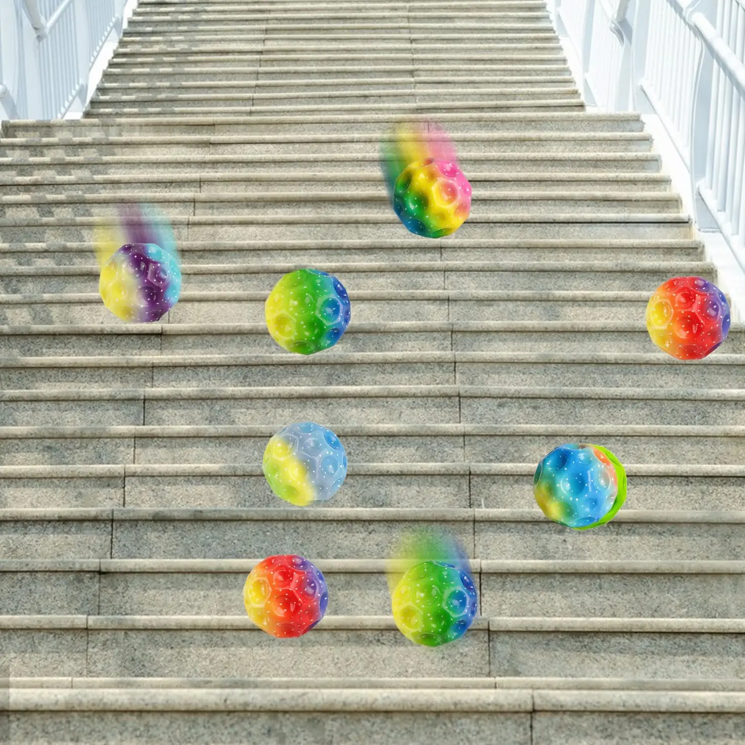 High Resilience Moon Shape Porous Bouncy Ball Anti-gravity Super Bouncy Multi-hole Astro Jump Ball Mini High Bouncing Ball