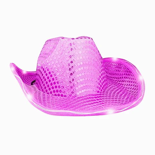 Super Bright LED Light Up Flash Happy New Year Cowboy Hat