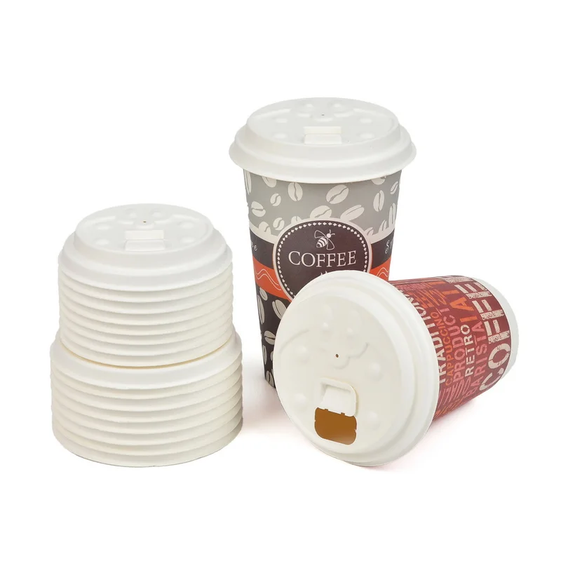 Eco friendly biodegradable compostable disposable 360ml 480ml 8 12 16oz sugarcane bagasse pulp plant water coffee paper cup lid