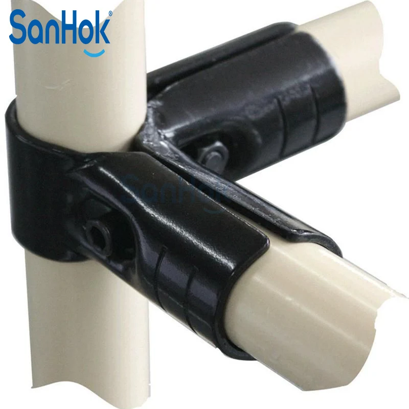 Service Five-way Lean Tube Metal Plate Sheet Transition Piping Rotary Detachable Joint Accessories For Pipe Rack System