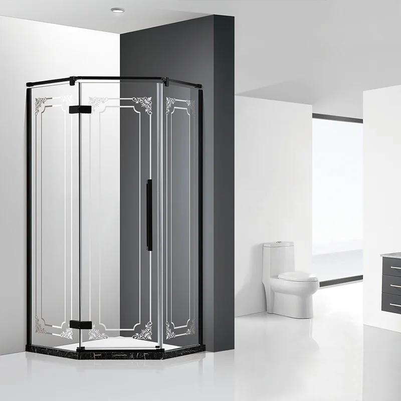 Good supplier hotel swing shower room screen round shower enclosure portable bath cabin door