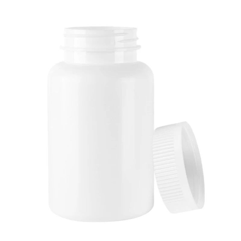Empty white Pill Bottle Portable Plastic Powder Medicine Holder Tablet Container Case for Pharmacy Vitamins Drug 225ml