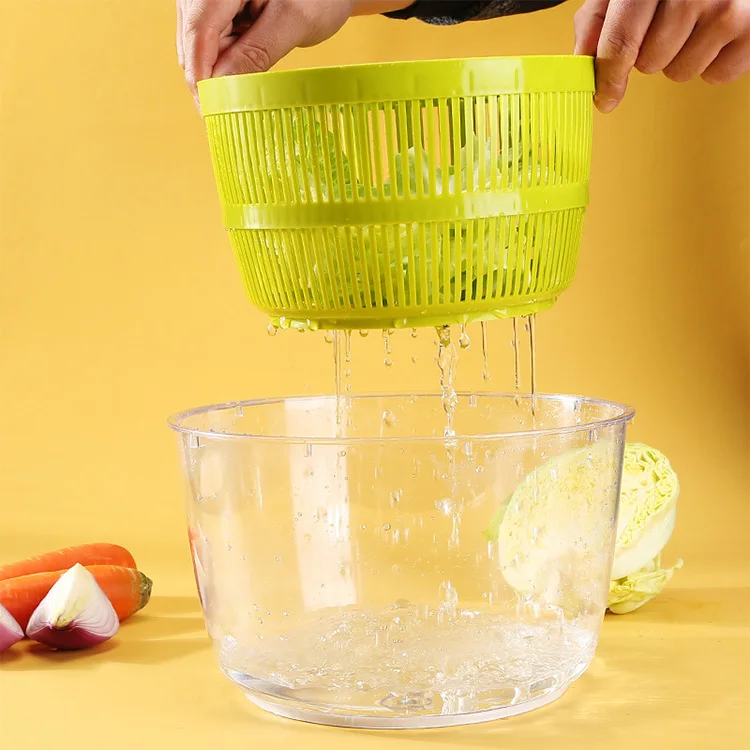 Large Salad Spinner Fruits Vegetables Dryer  BPA Free Drain Lettuce Washer Dryer Drainer Plastic Strainer