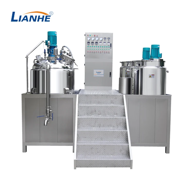 Fixed Type Mayonnaise Vacuum Emulsifier Homogenizing Mixing Tank Toothpaste Cosmetic Cream Vacuum Emulsifier Making Machine
