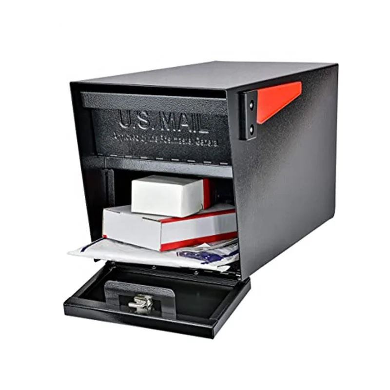 Modern Outdoor Gate/Post Mounted Metal Waterproof American Post Delivery Newspaper Book Letter Box Mailbox