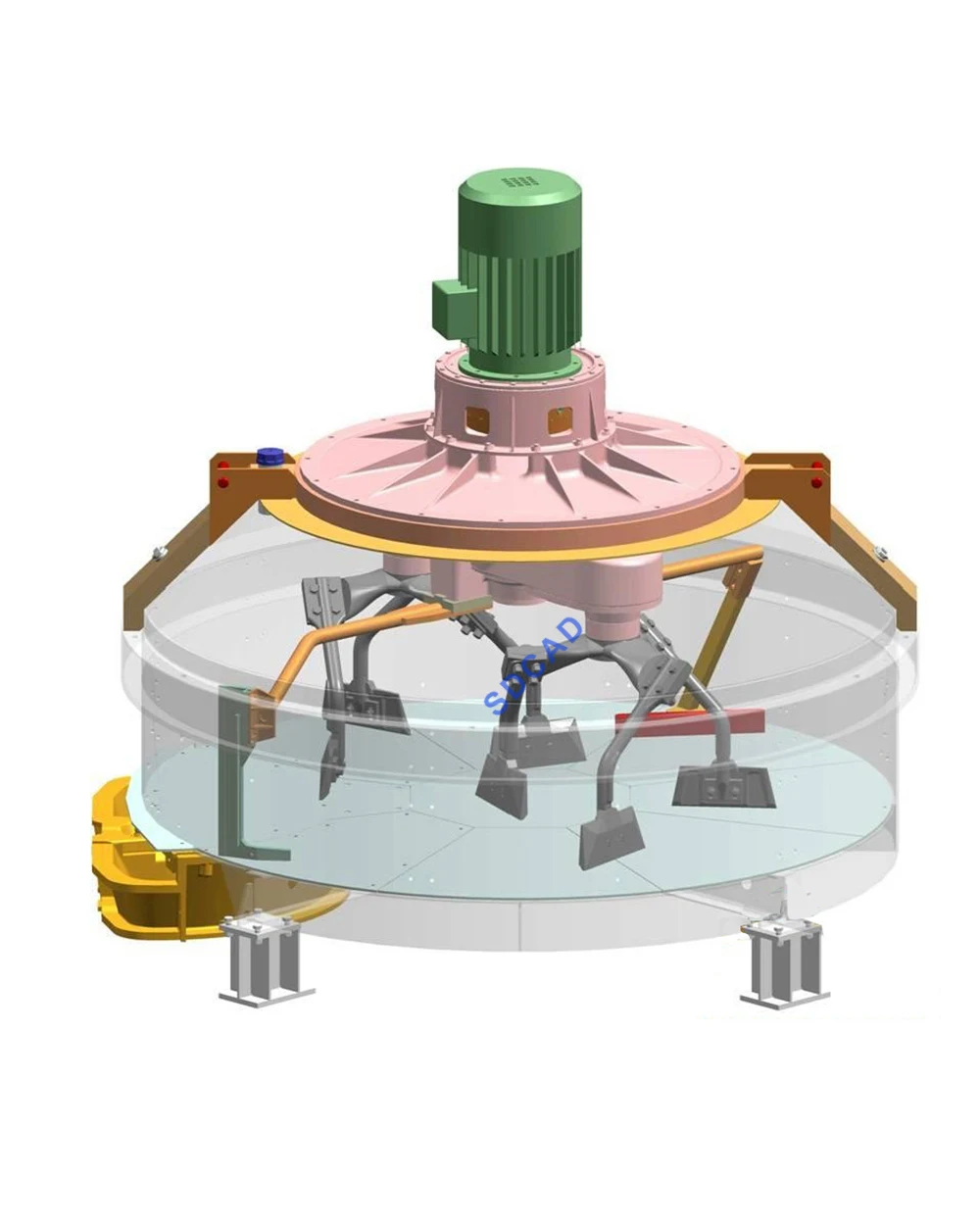 large capacity concrete planetary mixer mobile concrete mixer with self loading